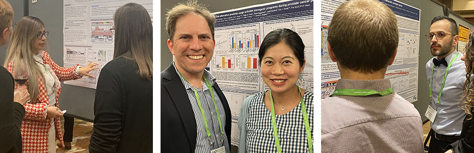 Thaidy, Meng, and Arian present their work at AACR 2023